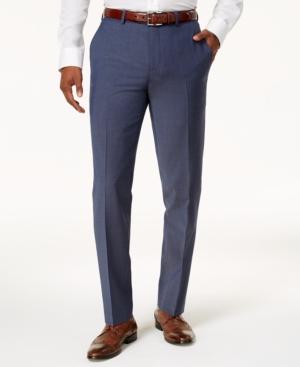 Bar Iii Men's Slim-fit Active Stretch Blue Suit Pants, Created For Macy's