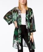Alfani Printed Sheer Kimono Jacket, Created For Macy's