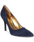 Nine West Flax Suede Pointed Toe Pumps Women's Shoes