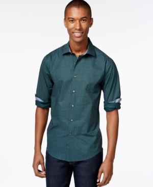 Tallia Mini-floral Button-front Shirt