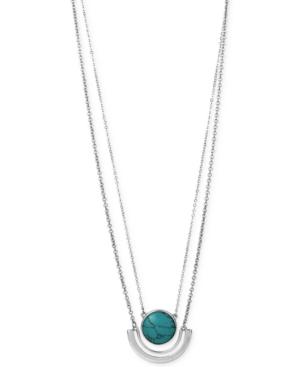 Kenneth Cole New York Silver-tone Double Layer Pendant Necklace