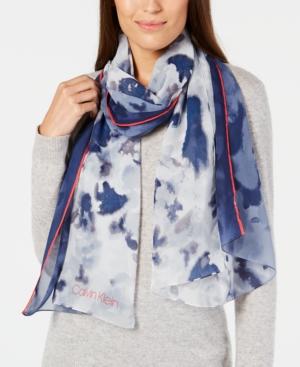 Calvin Klein Tie Dye Ombre Chiffon Scarf