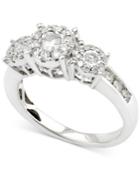 Diamond Three Stone Engagement Ring (3/4 Ct. T.w.) In 14k Gold Or White Gold