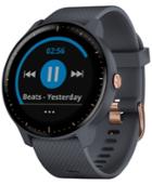 Garmin Unisex Vivoactive 3 Music Granite Silicone Strap Touchscreen Smart Watch 43.4mm