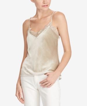 Polo Ralph Lauren Lace-trim Velvet Camisole