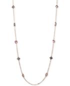 Dkny Gold-tone Crystal 42 Strand Necklace, Created For Macy's