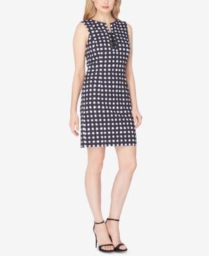 Tahari Asl Printed Lace-up Dress