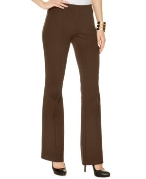 Inc International Concepts Curvy-fit Pull-on Bootcut Ponte Pants, Only At Macy's