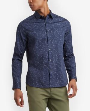 Kenneth Cole New York Men's Dot-print Pocket Shirt