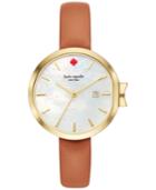 Kate Spade New York Women's Park Row Luggage Leather Strap Watch 34mm Ksw1324