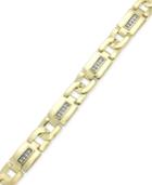 Men's Diamond Link Bracelet (1/5 Ct. T.w.) In 10k Gold