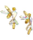 Betsey Johnson Gold-tone Multi-stone & Crystal Cockatoo Earrings