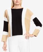 Vince Camuto Colorblocked Dolman-sleeve Sweater
