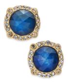 Kate Spade New York Gold-tone Pave & Stone Halo Stud Earrings