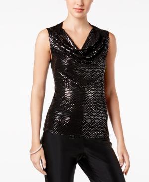 Nine West Metallic Cowl-neck Top