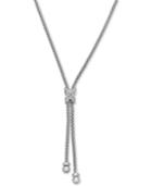 Diamond Lariat Necklace (1/8 Ct. T.w.) In Sterling Silver, 20 + 3 Extender