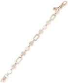 Dkny Gold-tone Link & Pave Disc Bracelet, Created For Macy's