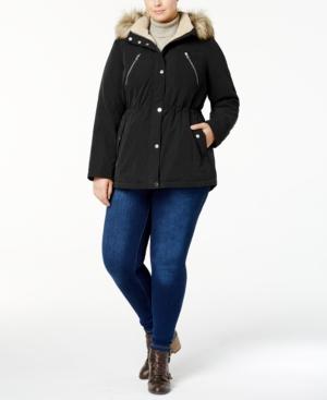 Nautica Plus Size Faux-fur-trim Parka
