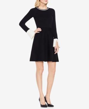 Vince Camuto Cotton Split-cuff Fit & Flare Dress