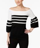 Calvin Klein Off-the-shoulder Bell-sleeve Sweater