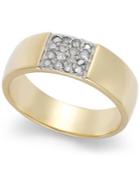 Victoria Townsend Diamond Band Ring In 18k Gold Over Sterling Silver (1/10 Ct. T.w.)
