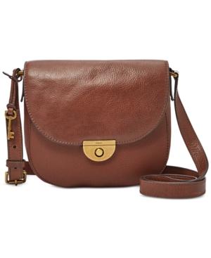 Fossil Pebbled Leather Emi Saddle Bag
