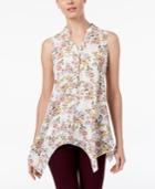 Cable & Gauge Printed Handkerchief-hem Tunic