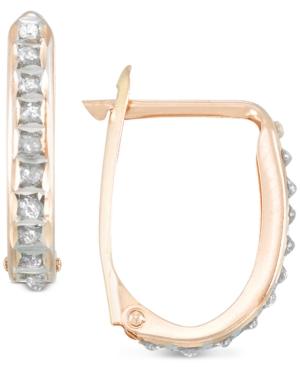 Diamond Fascination Diamond Accent Oval Hoop Earrings