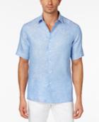 Tasso Elba Men's Paisley Jacquard Linen Shirt, Created For Macy's