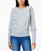 Maison Jules Ruffle-trim Sweatshirt, Created For Macy's