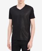Calvin Klein Men's Leather-look Solid Colorblock T-shirt