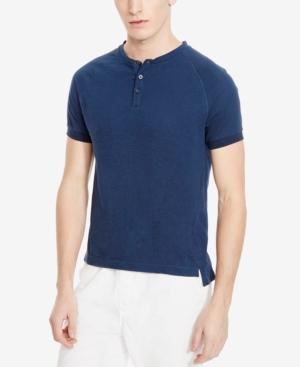 Kenneth Cole New York Men's Dressy Slub Short-sleeve Henley