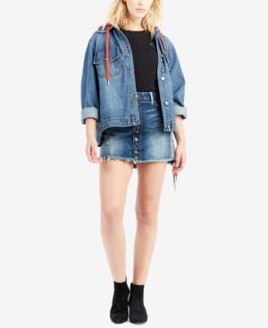 True Religion Frayed Denim Skirt