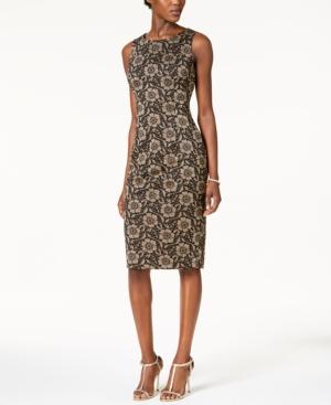 Ivanka Trump Metallic Floral-print Dress