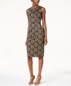 Ivanka Trump Metallic Floral-print Dress