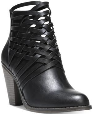 Fergalicious Weever Block Heel Ankle Booties Women's Shoes