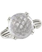 Peter Thomas Roth Rock Crystal Ring In Sterling Silver