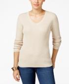 Karen Scott Marled Ribbed Sweater, Only At Macy's