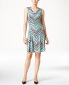 Jm Collection Petite Embellished-neck Sleeveless Dress, Only At Macy's