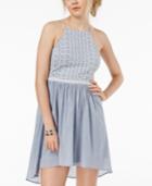 Teeze Me Juniors' Eyelet-trim High-low Dress