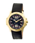Heritor Automatic Norton Gold & Black Leather Watches 45mm