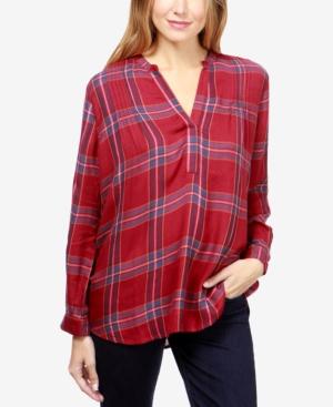 Lucky Brand Plaid Pintuck-pleat Shirt