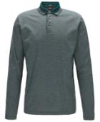 Boss Men's Regular/classic-fit Cotton Long-sleeve Polo