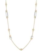 Charter Club Gold-tone Stone And Crystal Long Length Necklace, Only At Macy's