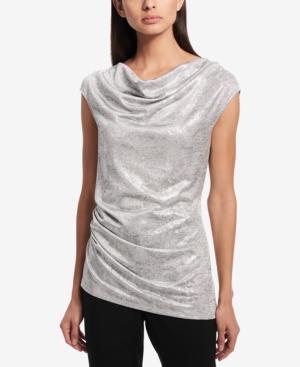 Calvin Klein Shine Printed Ruched Top
