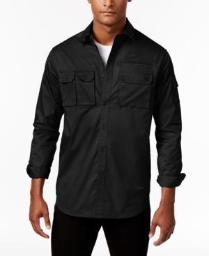 Sean John Men's Double Pocket Flight Shirt