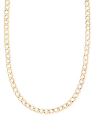 22 Curb Chain Necklace In Italian 14k Gold