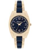 Style & Co. Women's Gold-tone And Blue Stainless Steel Bracelet Watch 36mm Sy055gn, Only At Macy's