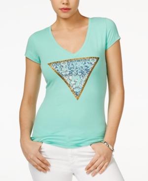 Guess Snake Logo V-neck T-shirt