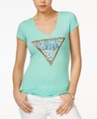 Guess Snake Logo V-neck T-shirt